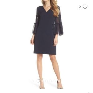 Navy shift dress